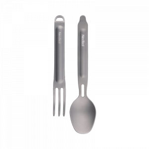 фото Походный набор столовых приборов xiaomi nextool outdoor titanium fork&spoon gray