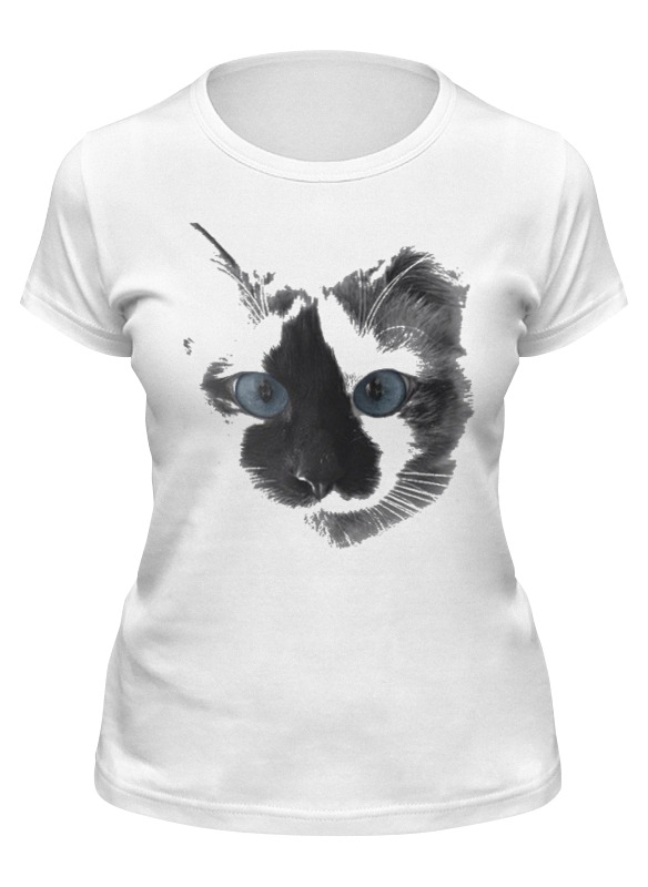 

Футболка женская Printio Кошка белая 2XL, Белый, Кошка