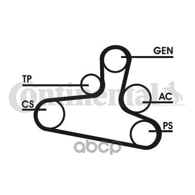 Ремень Поликлин.+ Шкив Коленвала Continental арт. 6dpk1195d2