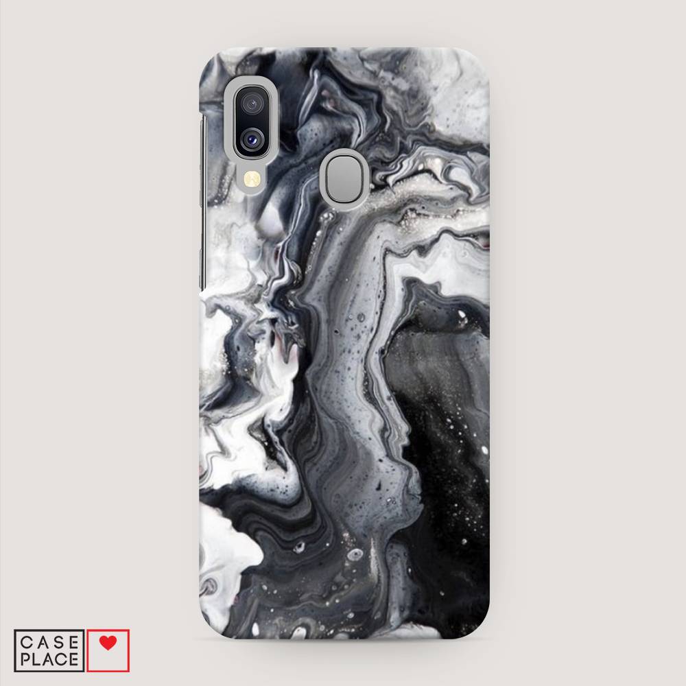 

Пластиковый чехол "Бело-черные сложные полосы" на Samsung Galaxy A40