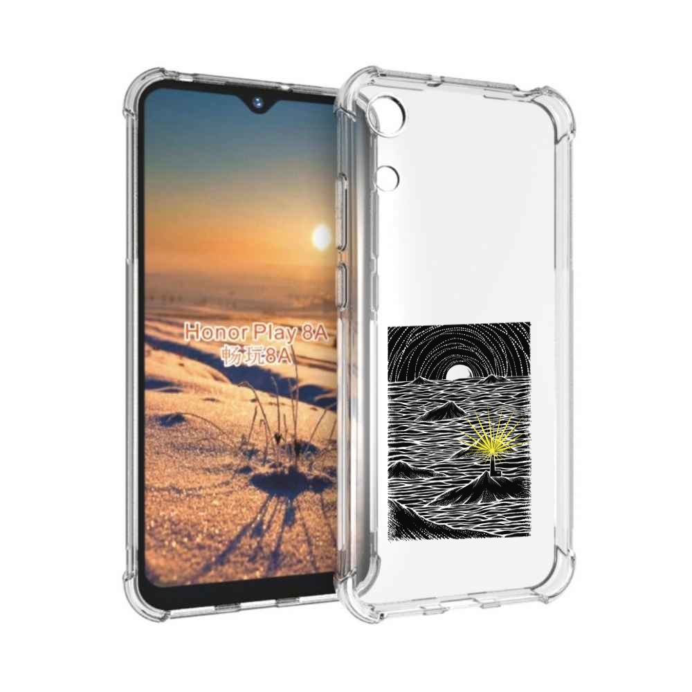 

Чехол бампер MyPads маяк в черно белом море для Honor 8A., Прозрачный, Tocco