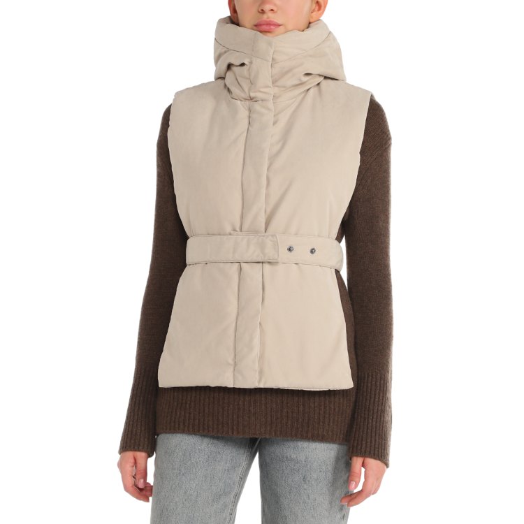 

Утепленный жилет женский Maison David MLYCAP-3-1 бежевый M, MLYCAP-3-1