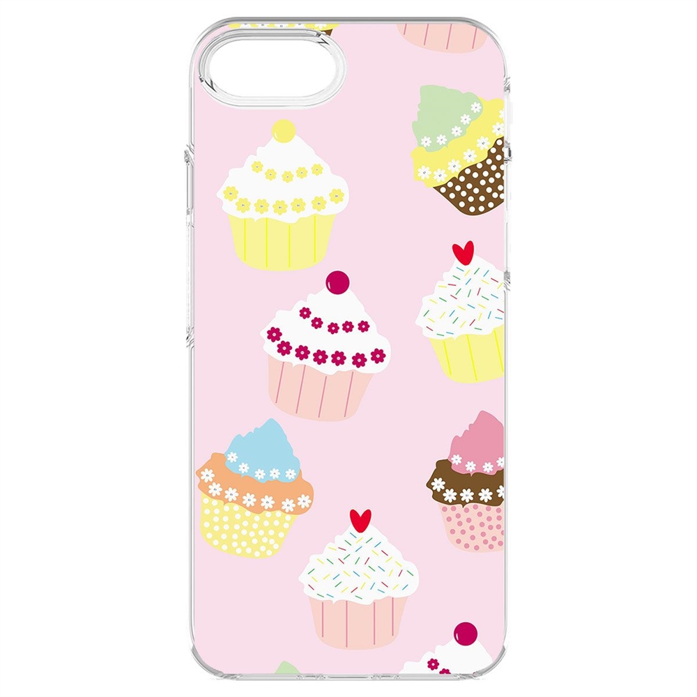 

Чехол-накладка Krutoff Clear Case Пироженки для iPhone 6/6s/7/8/SE