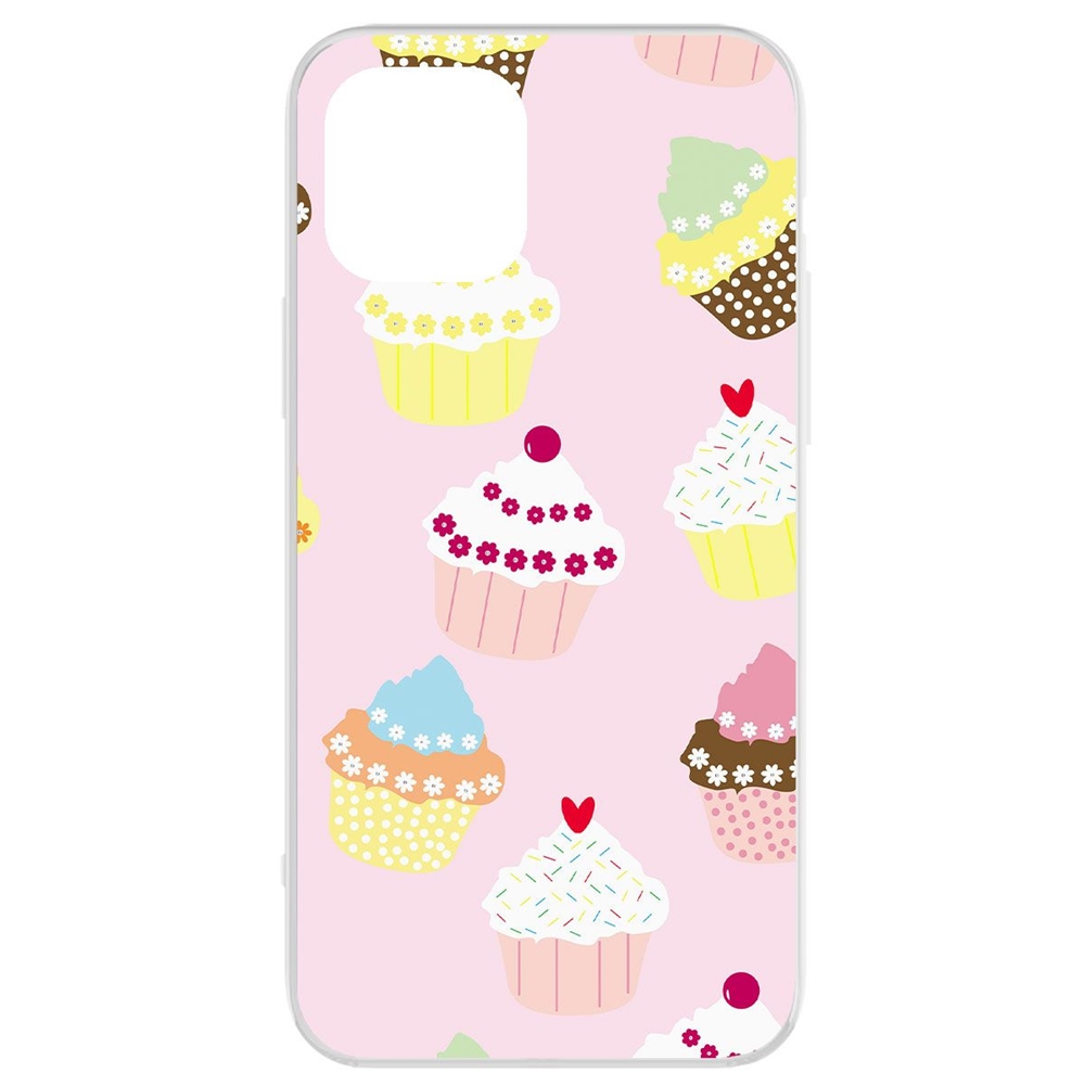 

Чехол-накладка Krutoff Clear Case Пироженки для iPhone 12/12 Pro, Разноцветный