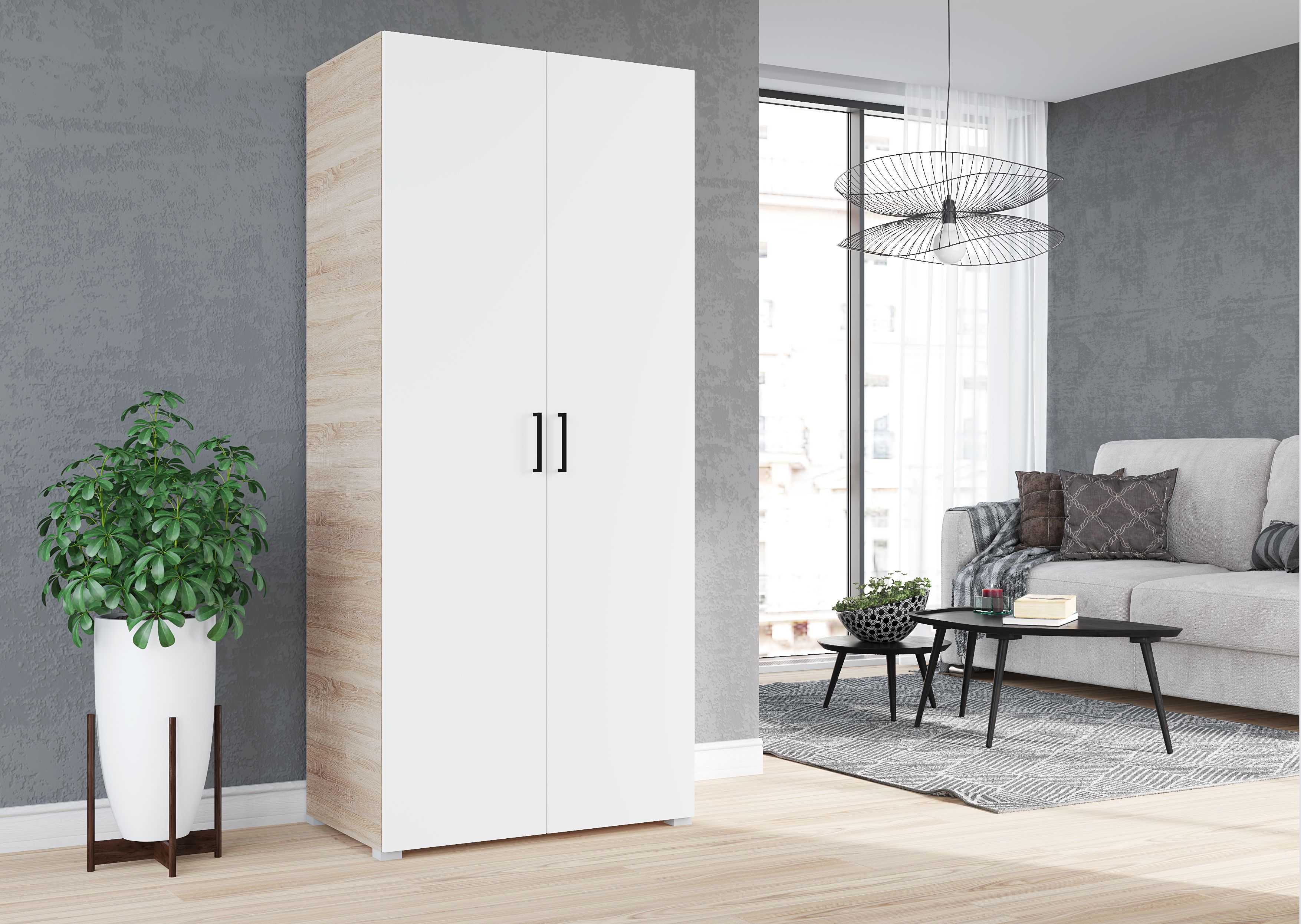 

Шкаф Эталон мебель Виктор 800*510*1823, бежевый, Виктор