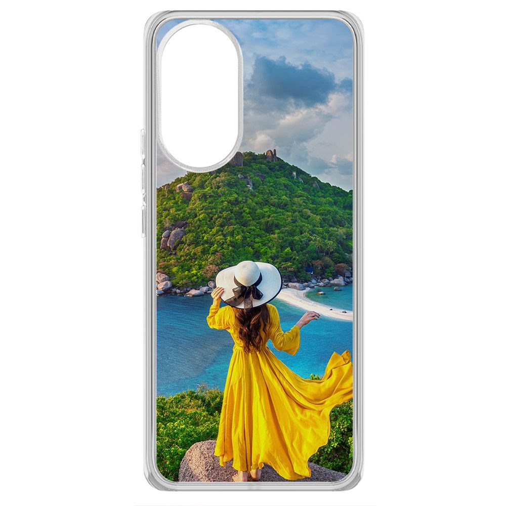 фото Чехол-накладка krutoff clear case платье летнее женское для honor 50