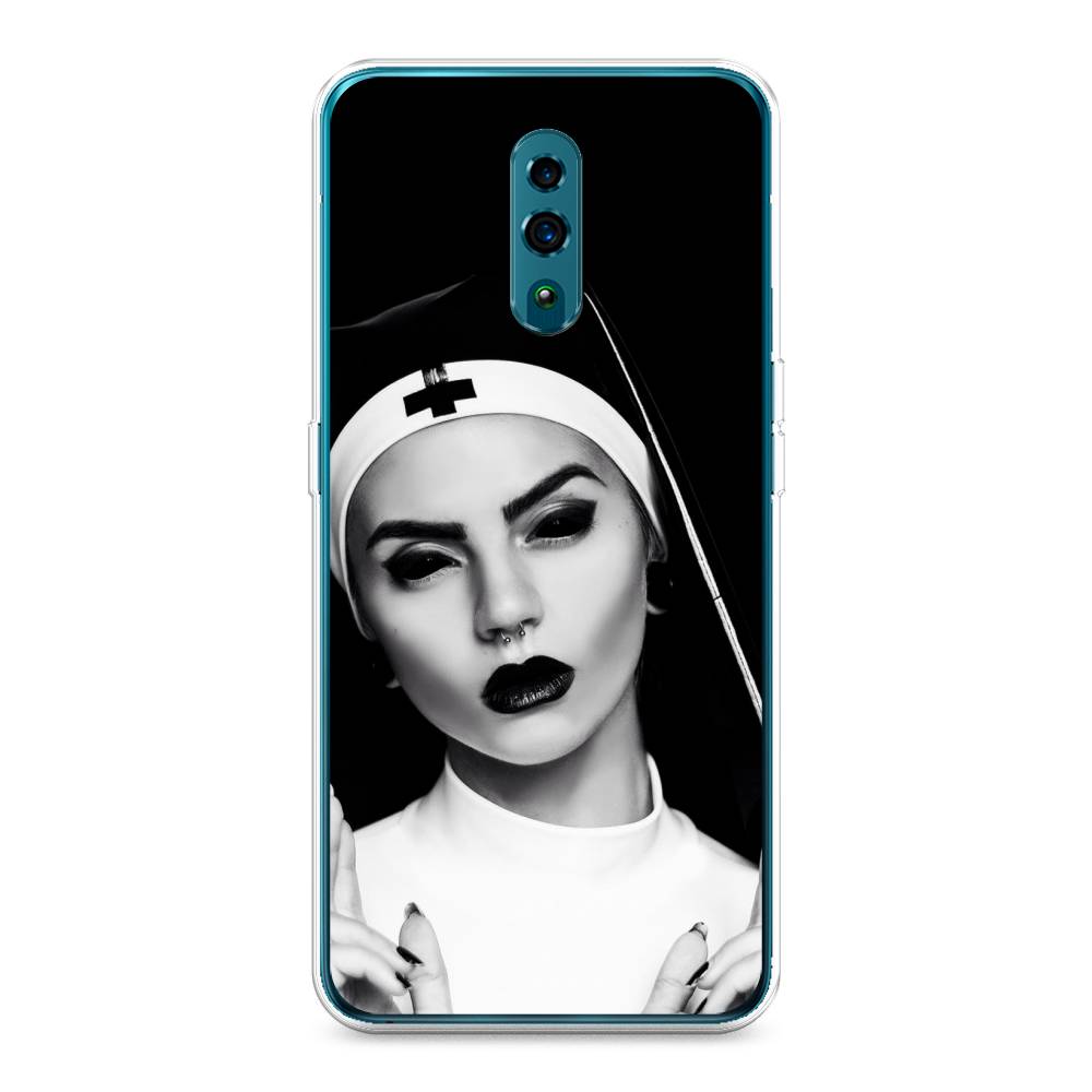 

Чехол Awog на Oppo Reno "Черная монашка", Разноцветный, 250750-9