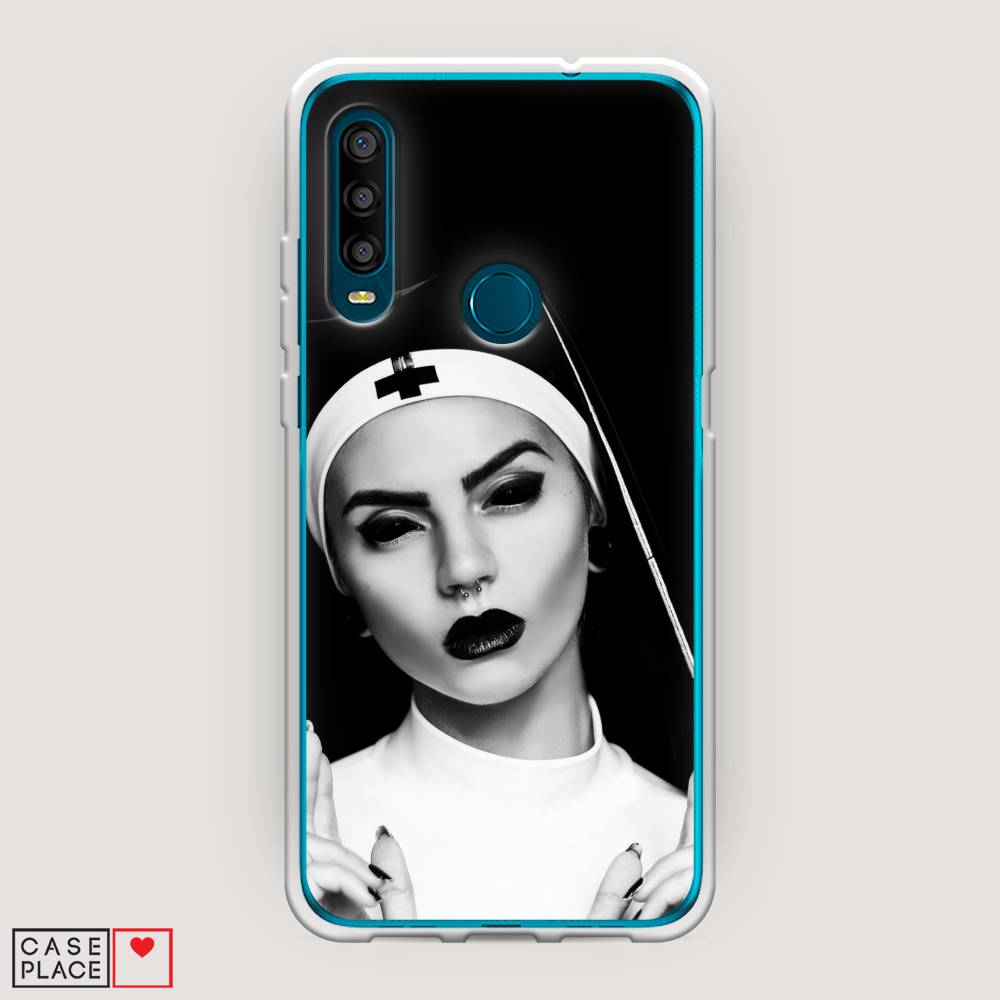 

Чехол Awog на Alcatel 1SE (2020) / Алкатель 1SE (2020) "Черная монашка", Разноцветный, 171250-9
