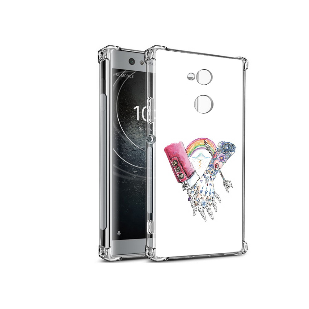 

Чехол MyPads Tocco для Sony Xperia XA2 абстракция руки в татуировках (PT99627.238.212), Прозрачный, Tocco