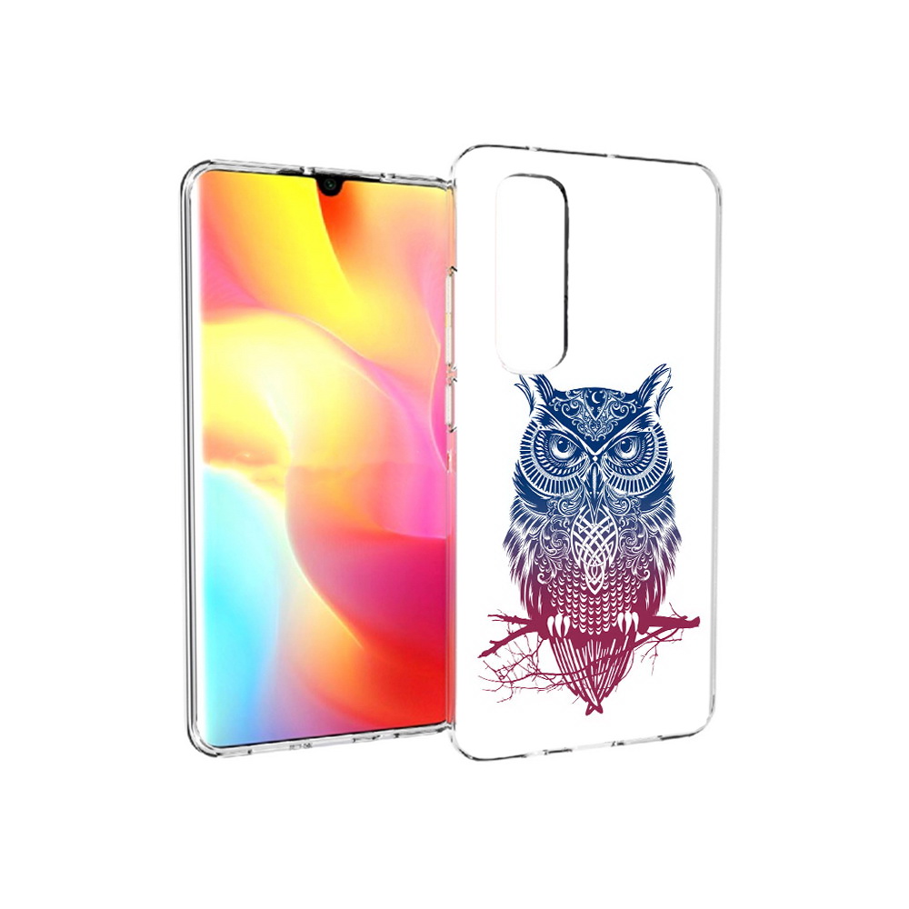 

Чехол MyPads Tocco для Xiaomi Mi Note 10 Lite хиппи сова (PT149714.254.664), Прозрачный, Tocco