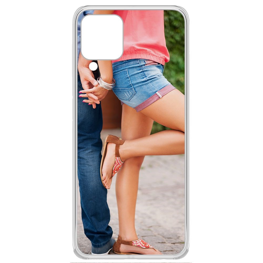 фото Чехол-накладка krutoff clear case босоножки женские для samsung galaxy m22 (m225)