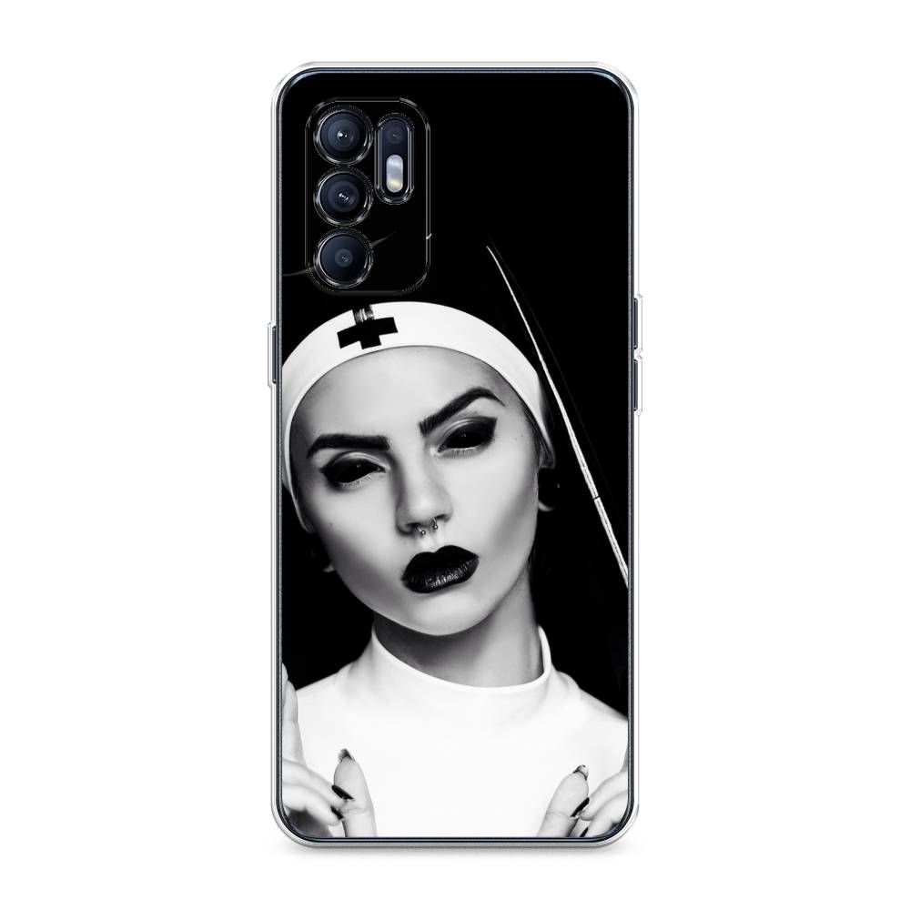 

Чехол Awog на Oppo Reno 6 "Черная монашка", Разноцветный, 257850-9