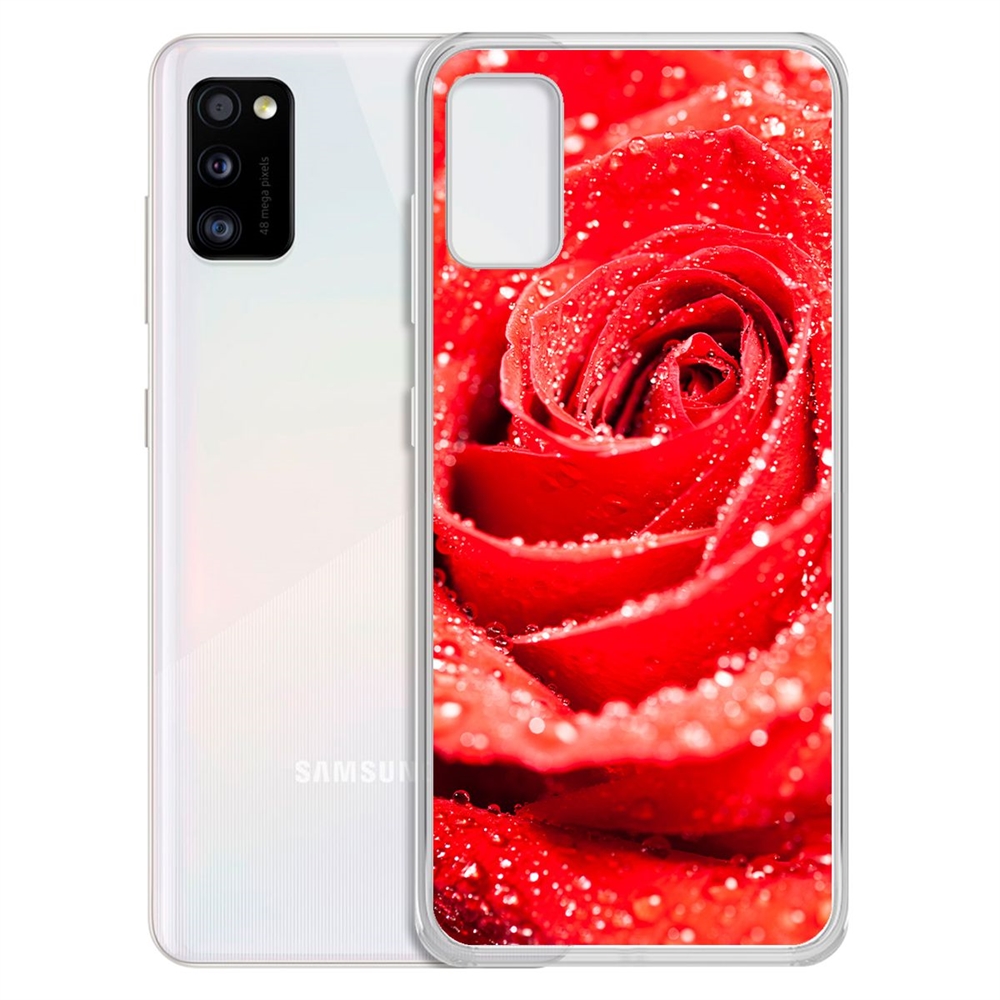 фото Чехол-накладка krutoff clear case роза для samsung galaxy a41 (a415)