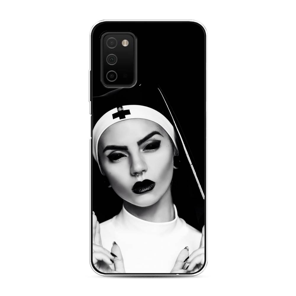 фото Чехол awog "черная монашка" для samsung galaxy a03s