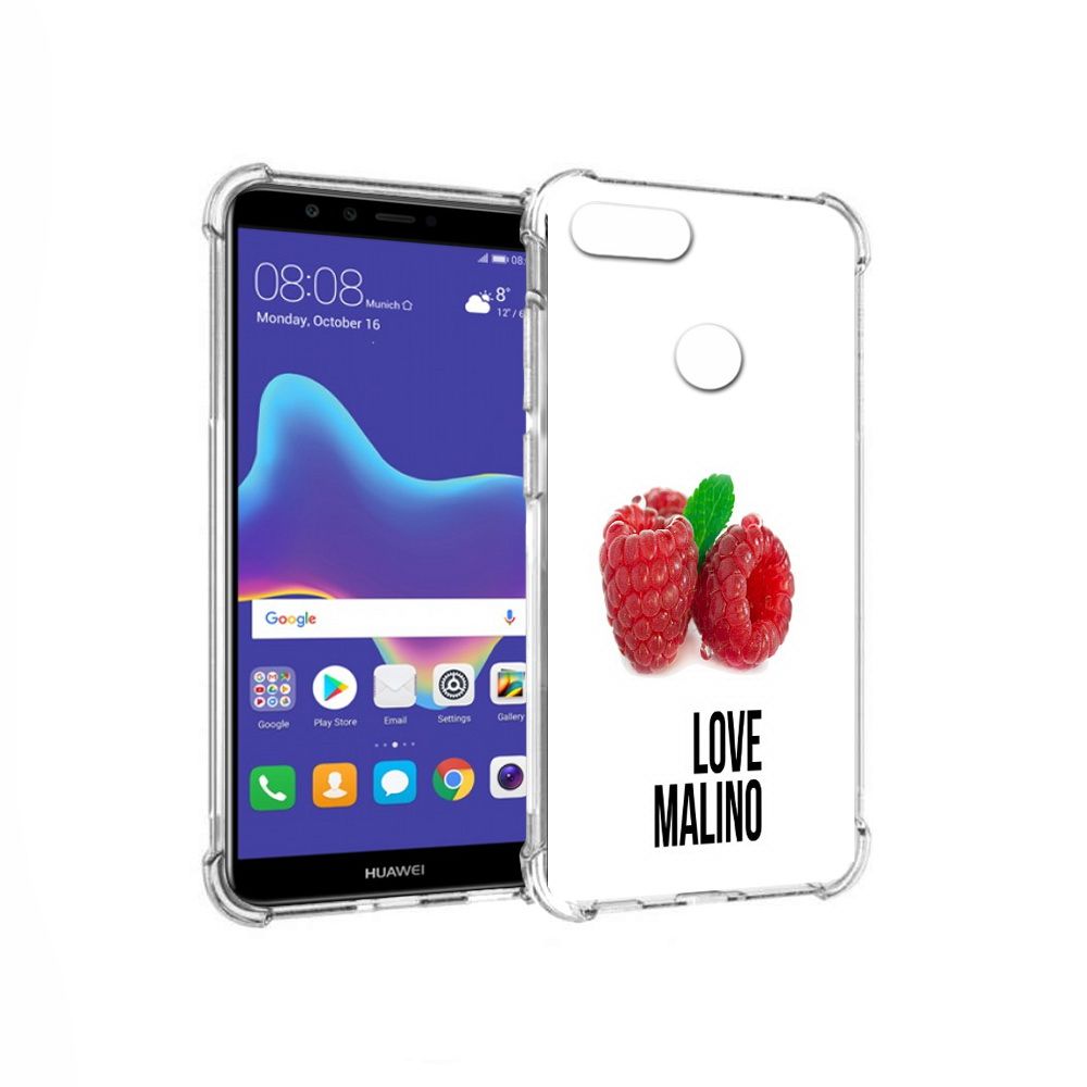 

Чехол MyPads Tocco для Huawei Enjoy 8 Plus Бренд лове малино (PT108787.33.36), Прозрачный, Tocco