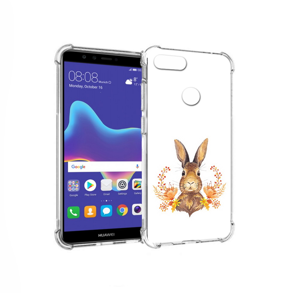Чехол MyPads Tocco для Huawei Enjoy 8 Plus зайка в цветах (PT108787.33.349)
