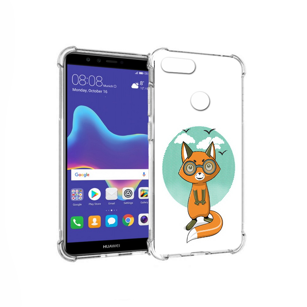 

Чехол MyPads Tocco для Huawei Enjoy 8 Plus задумчивая лиса (PT108787.33.348), Прозрачный, Tocco