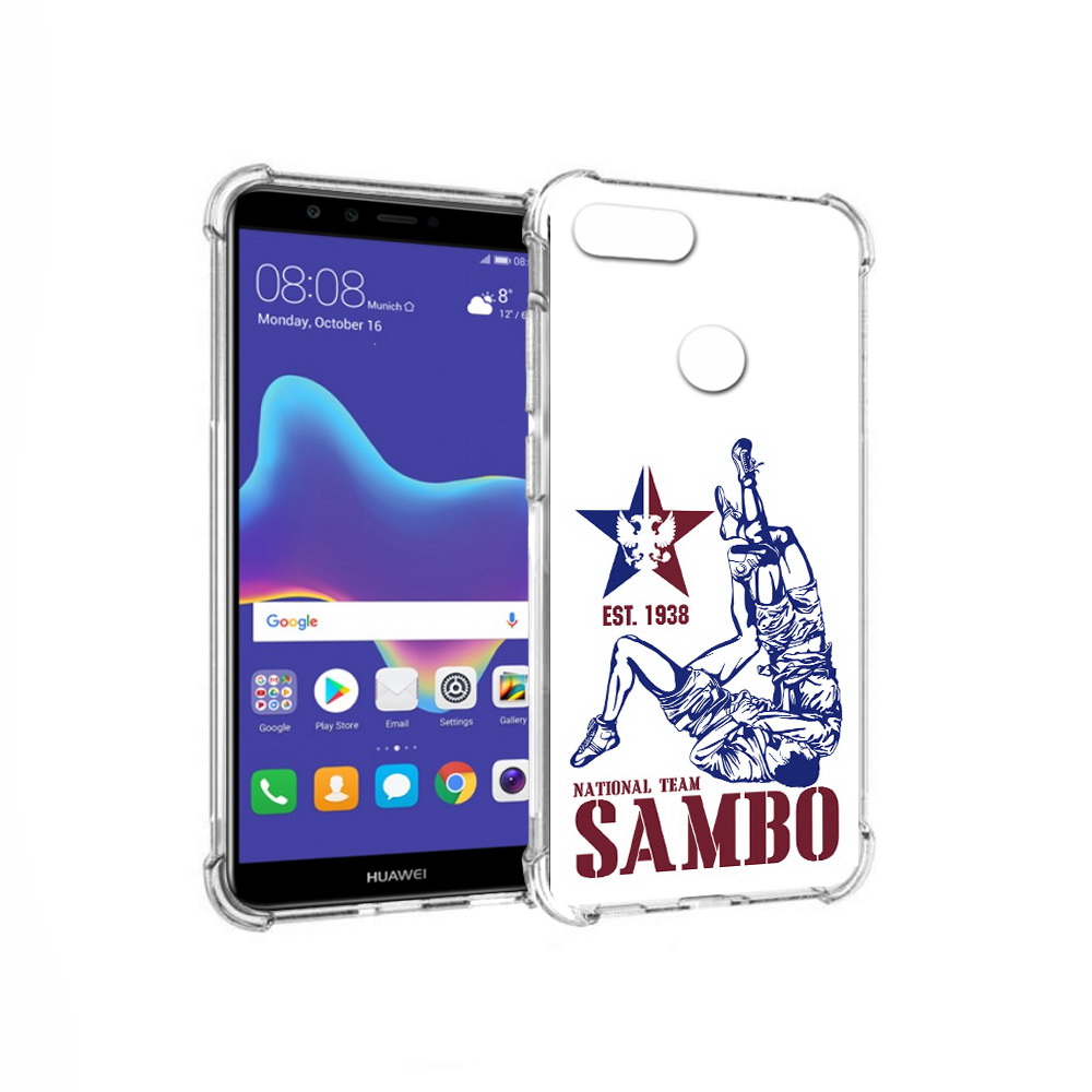 

Чехол MyPads Tocco для Huawei Enjoy 8 Plus единоборства самбо (PT108787.33.344), Прозрачный, Tocco