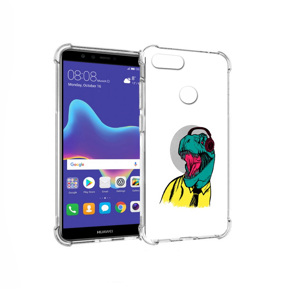 

Чехол MyPads Tocco для Huawei Enjoy 8 Plus дино (PT108787.33.326), Прозрачный, Tocco