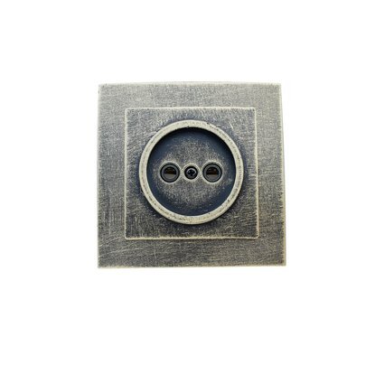 

Розетка встраиваемая Palazzo Vintage 1-я без заземления золото патина 26520 7, Золотистый
