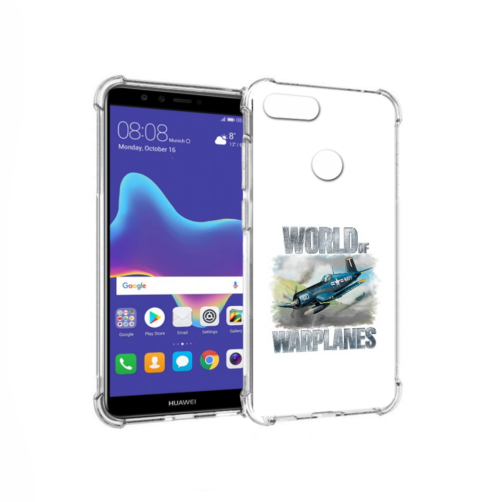 

Чехол MyPads Tocco для Huawei Enjoy 8 Plus Боевой самолет (PT108787.33.32), Прозрачный, Tocco