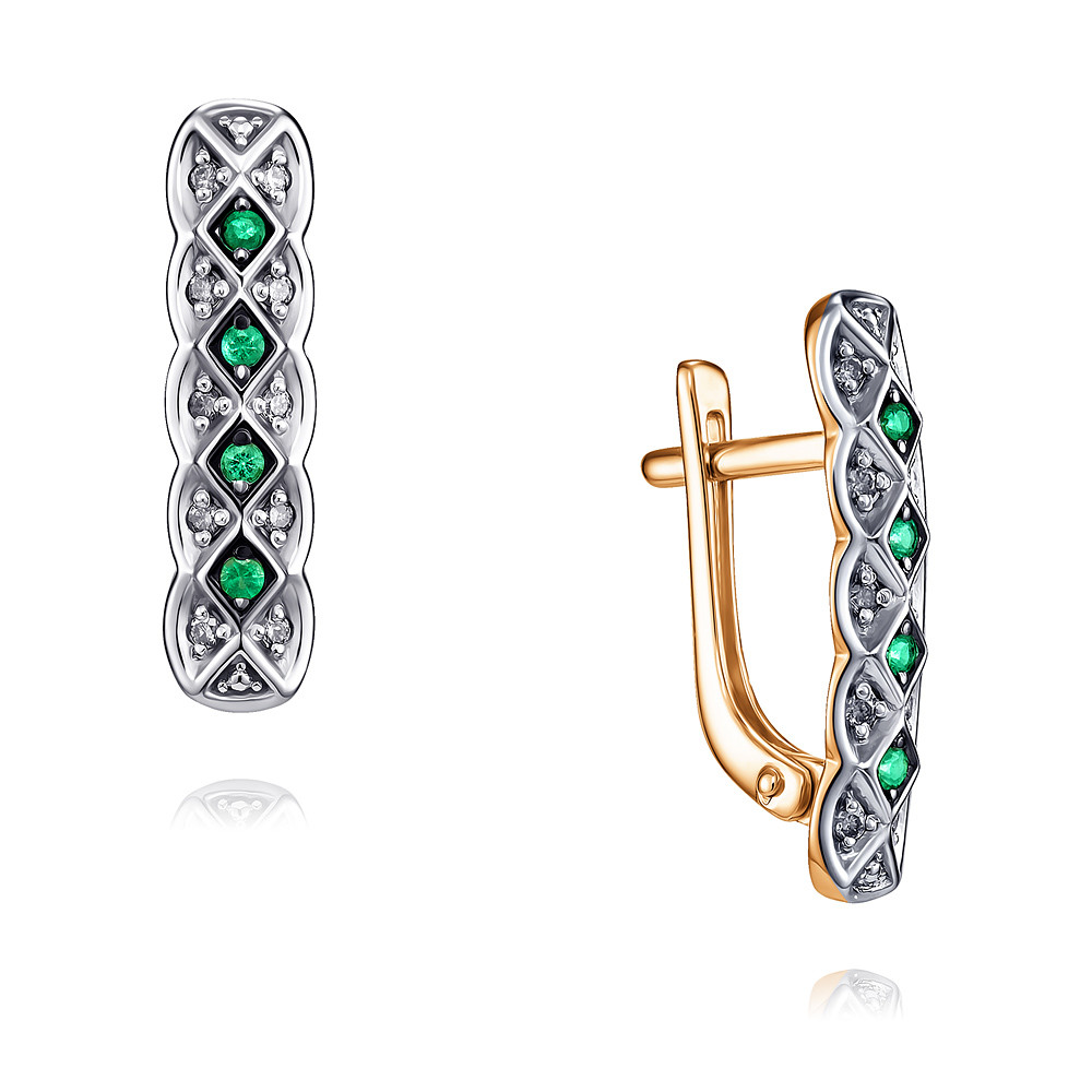

Серьги из красного золота с бриллиантом/изумрудом ADAMAS 2424257-А500ДЧ-483, 2424257-А500ДЧ-483