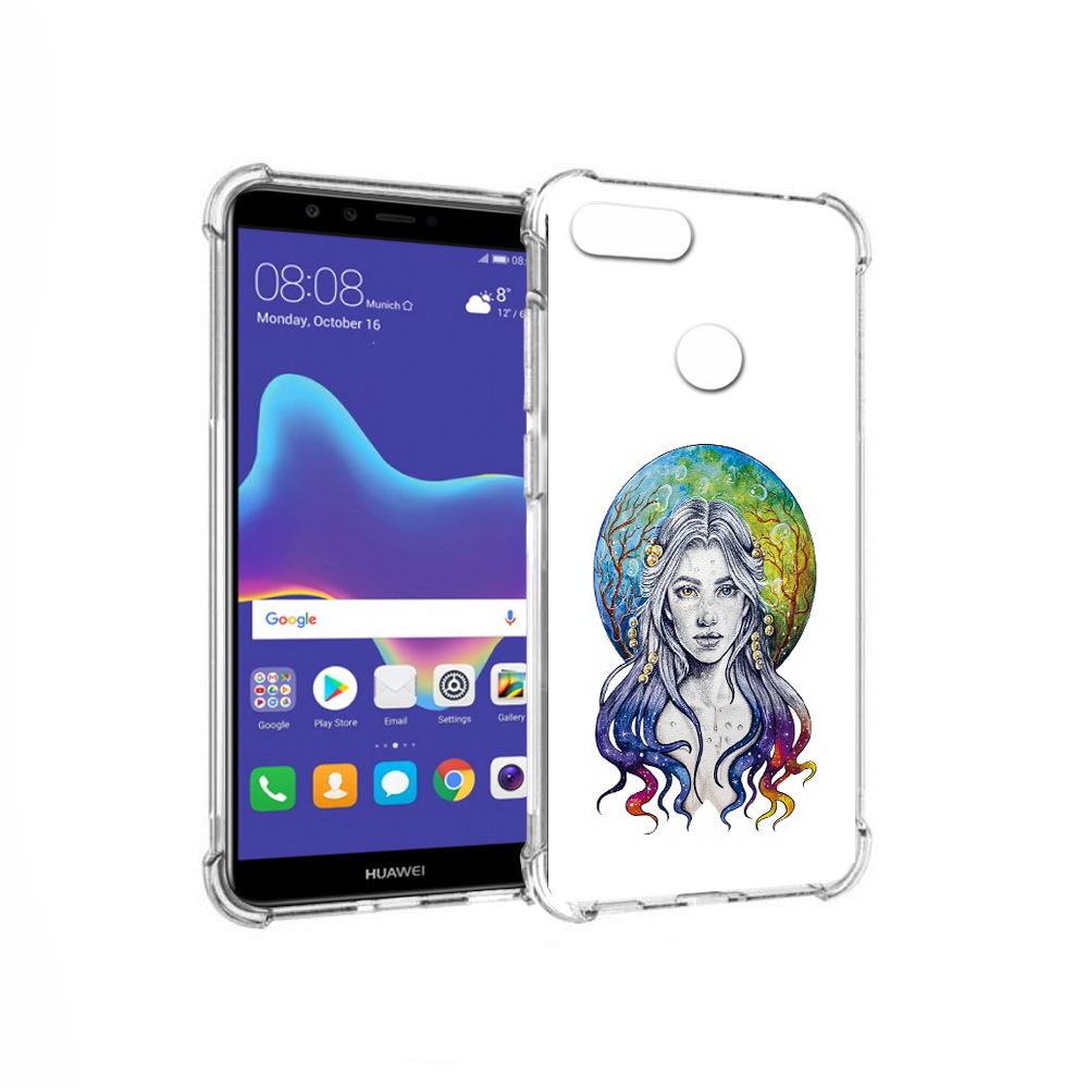 

Чехол MyPads Tocco для Huawei Enjoy 8 Plus девушка с красивыми волосами (PT108787.33.313), Прозрачный, Tocco