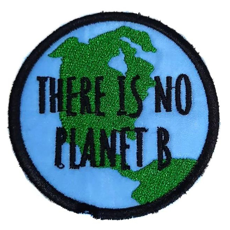 

Шеврон - нашивка термоклеевая Ripoma There is no planet B 00113786 7 см, Разноцветный, There is no planet B