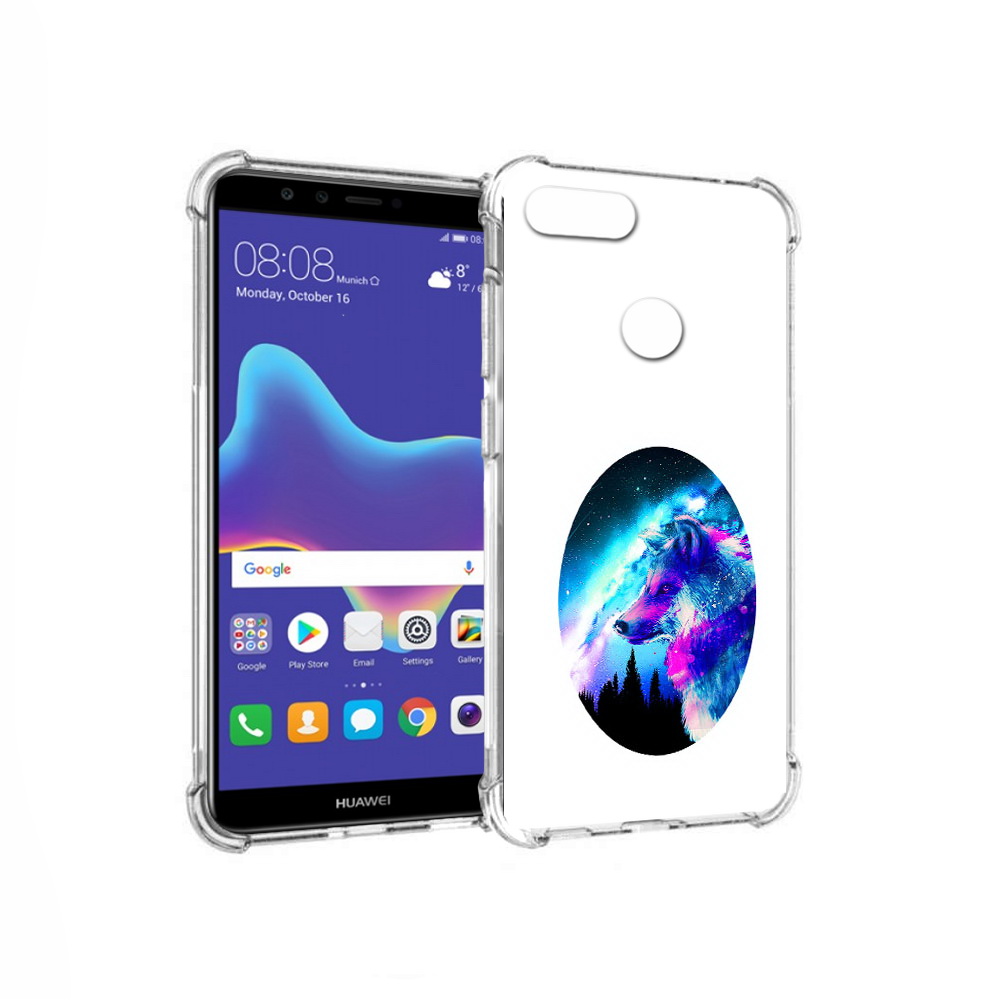 Чехол MyPads Tocco для Huawei Enjoy 8 Plus голубой волк (PT108787.33.293)