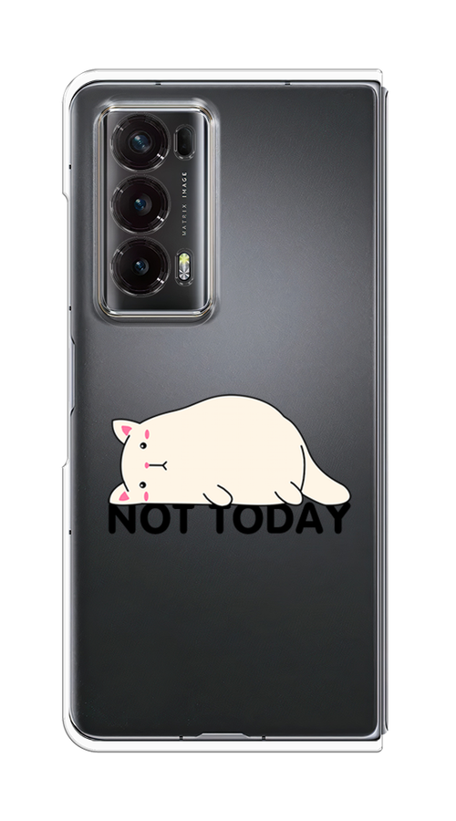 

Чехол на Honor Magic V2 "Cat not today", Белый;розовый;черный, 6123550-1