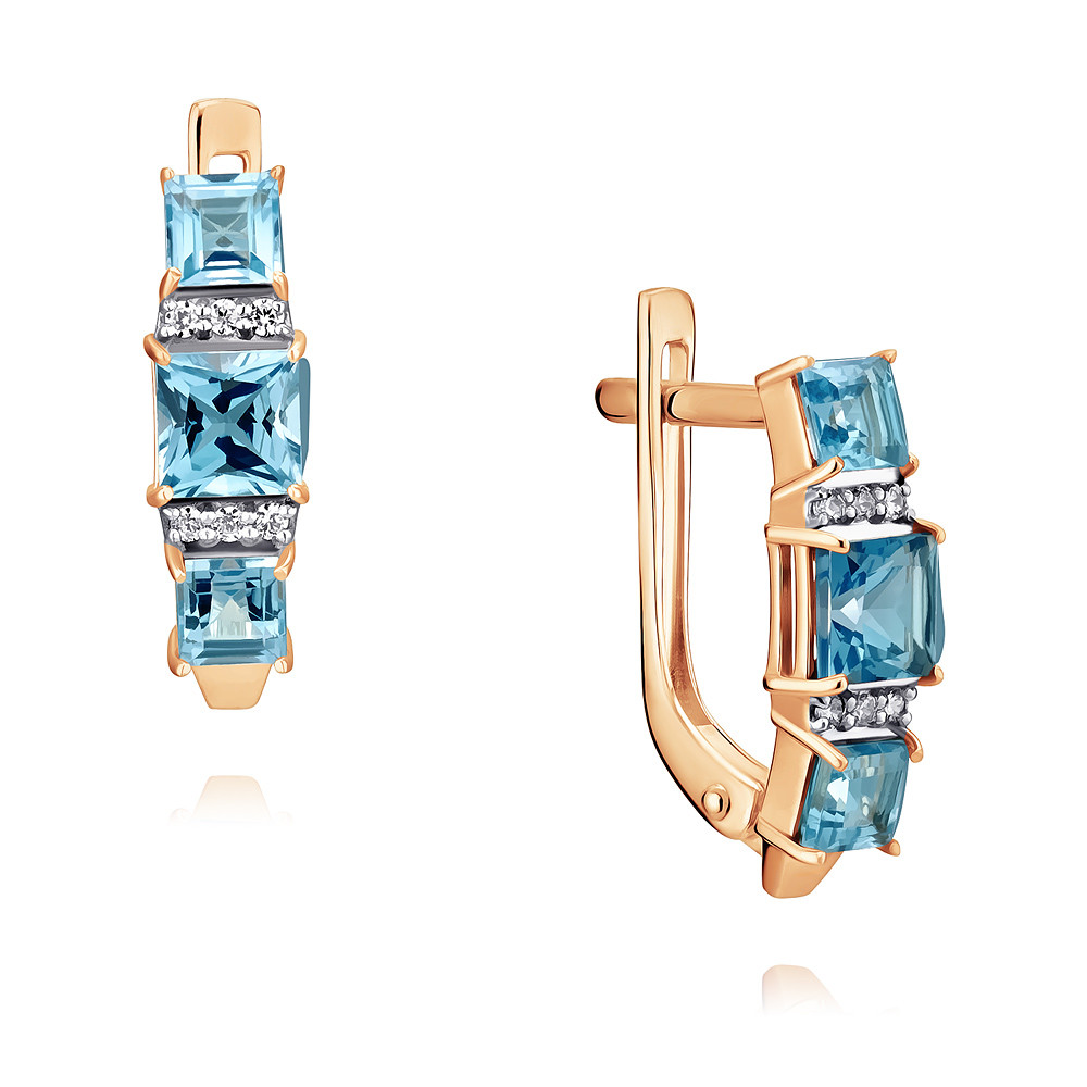 

Серьги из красного золота с топазом/фианитом ADAMAS 2424189-А500Д-659, 2424189-А500Д-659
