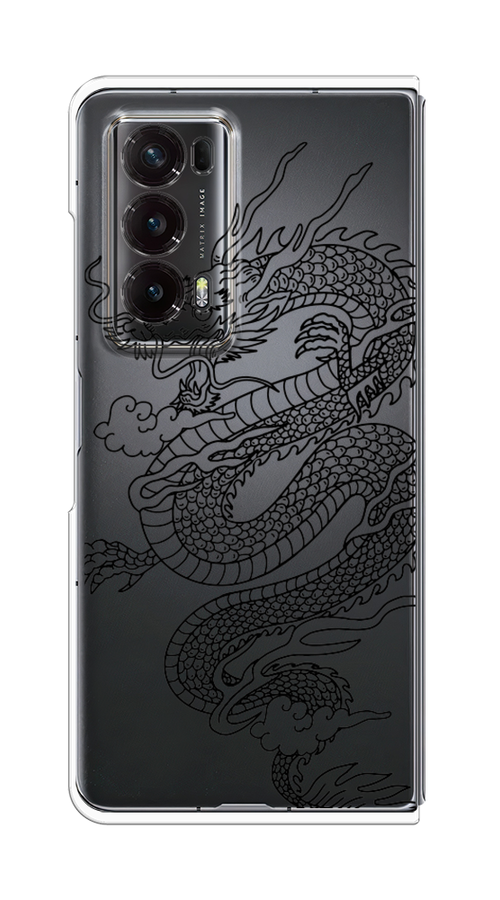 

Чехол на Honor Magic V2 "Большой китайский дракон", Черный;серый, 6123550-1