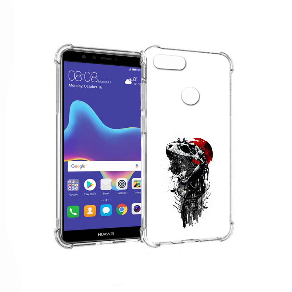 

Чехол MyPads Tocco для Huawei Enjoy 8 Plus вымерший динозавр (PT108787.33.284), Прозрачный, Tocco