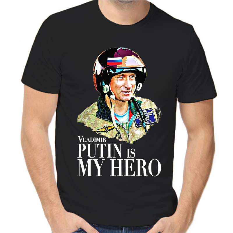 

Футболка мужская черная 58 р-р Vladimir Putin is my hero, Черный, fm_Vladimir_Putin_is_my_hero