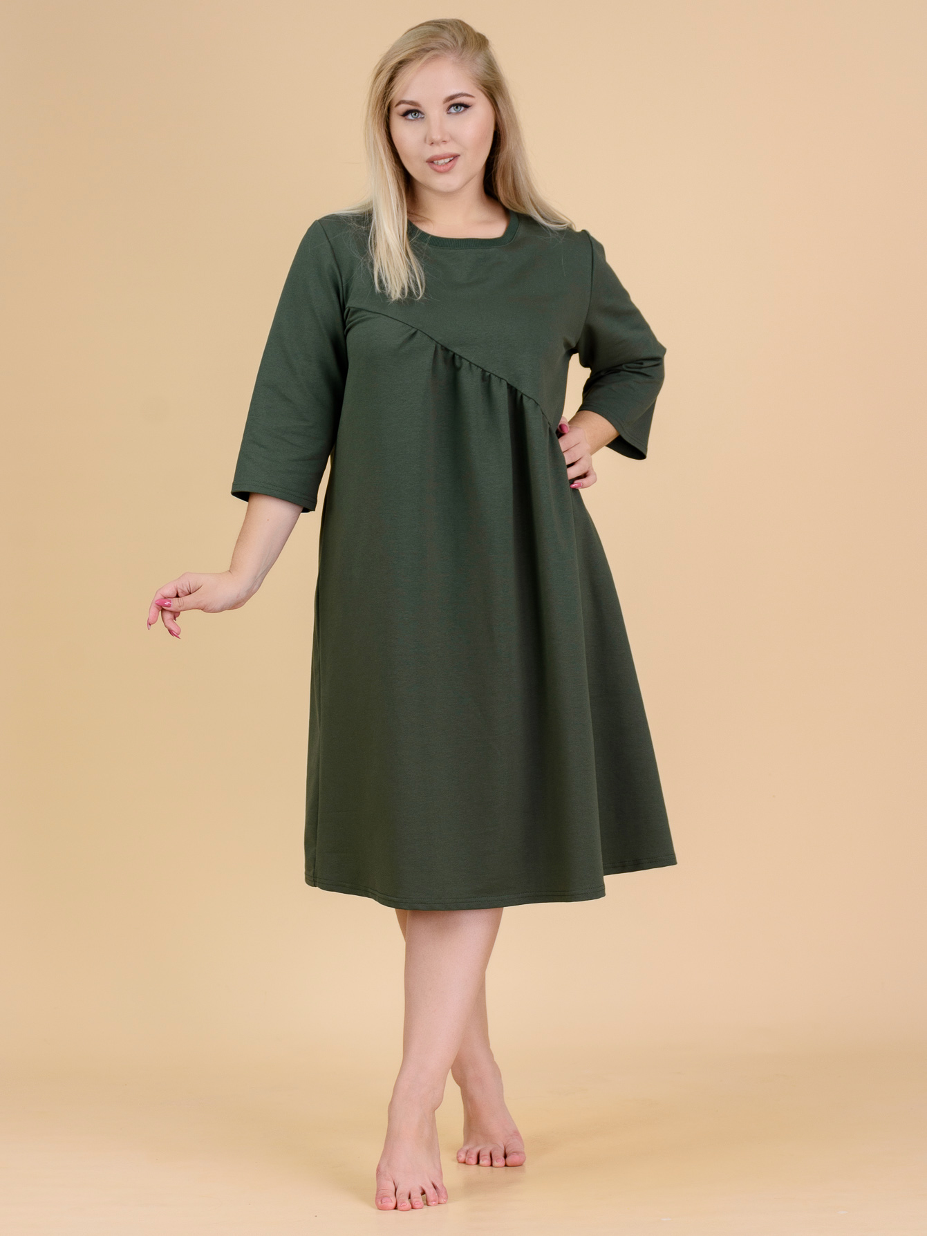 Платье женское НиРо 597 зеленое 64 RU