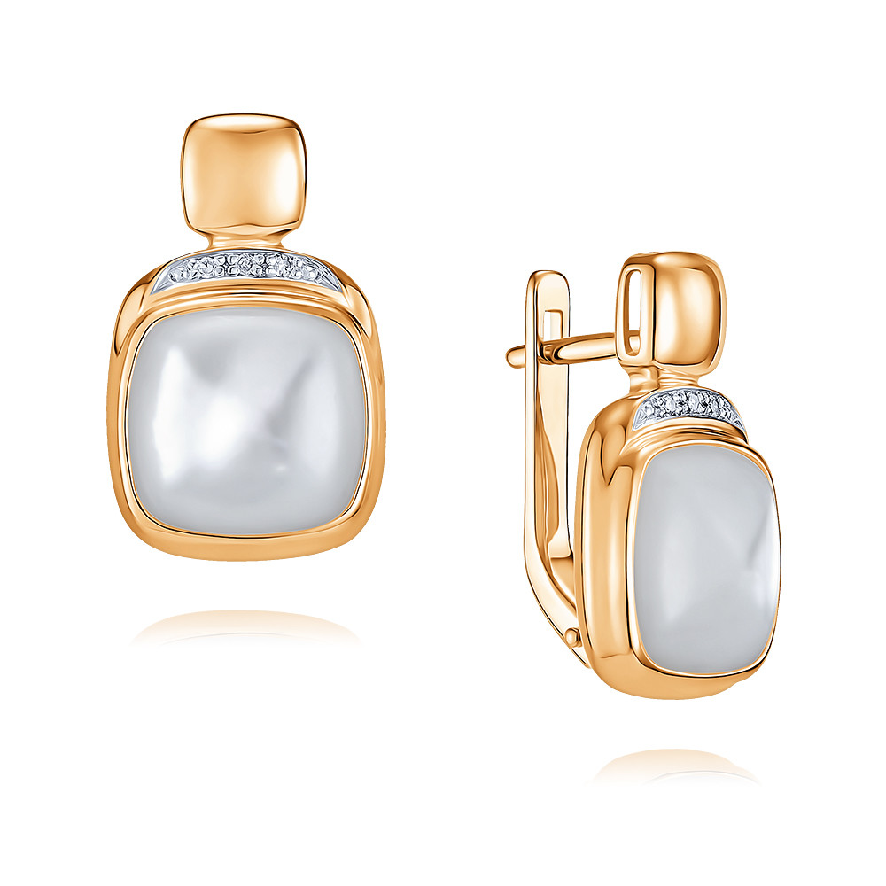 

Серьги из золота ADAMAS 24037020/01-А50Д-443, бриллиант/перламутр, 24037020/01-А50Д-443