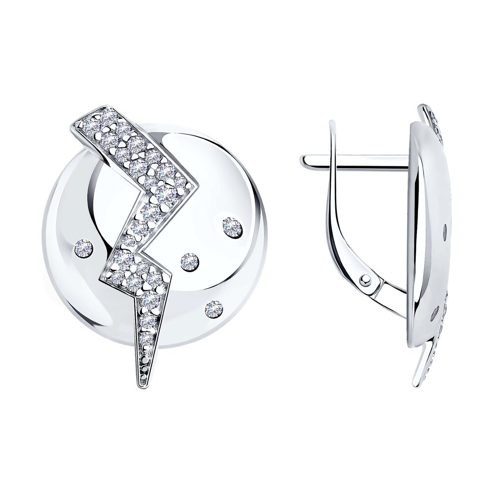 

Серьги из серебра с фианитом Diamant 94-120-01525-1, 94-120-01525-1