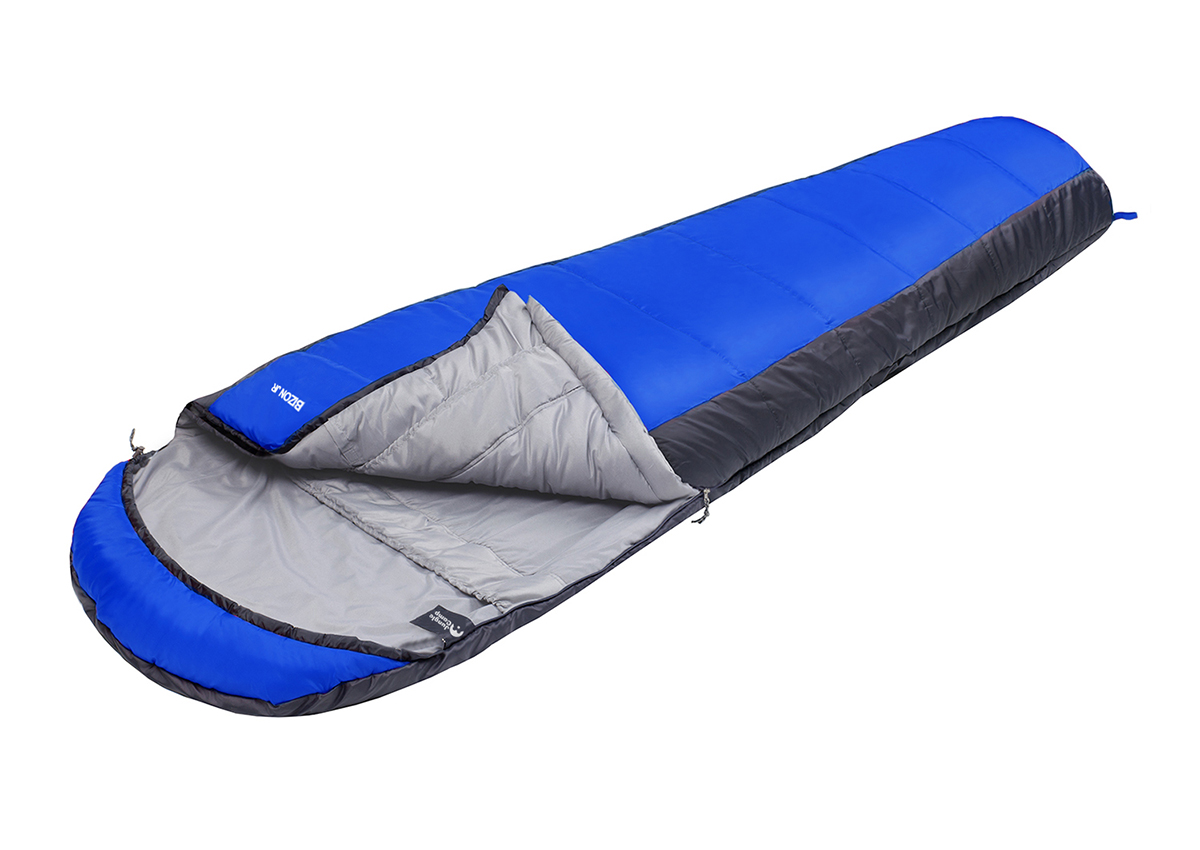 Спальный мешок Jungle Camp Bizon Jr синий/серый, левый