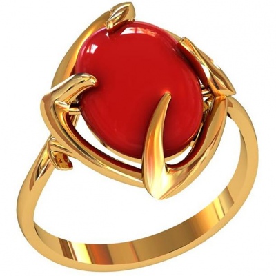 

Кольцо из серебра р. 18 ПРИВОЛЖСКИЙ ЮВЕЛИР 292903-KR, коралл, 292903-KR