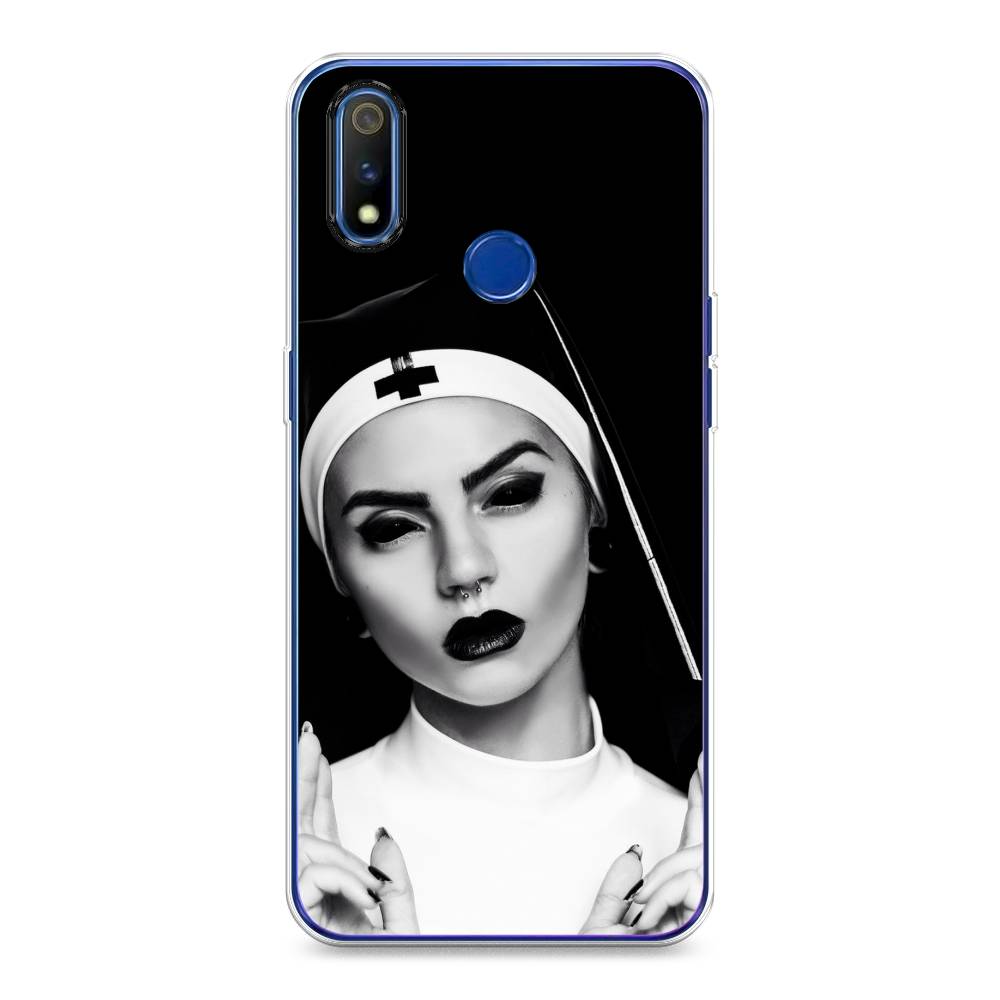 

Чехол Awog на Realme 3 Pro "Черная монашка", Разноцветный, 251250-9
