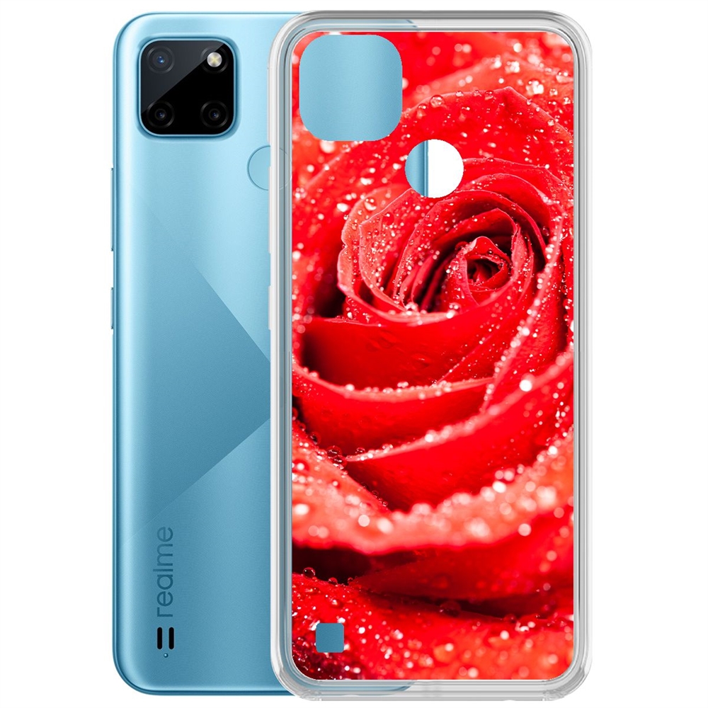 фото Чехол-накладка krutoff clear case роза для realme c21y