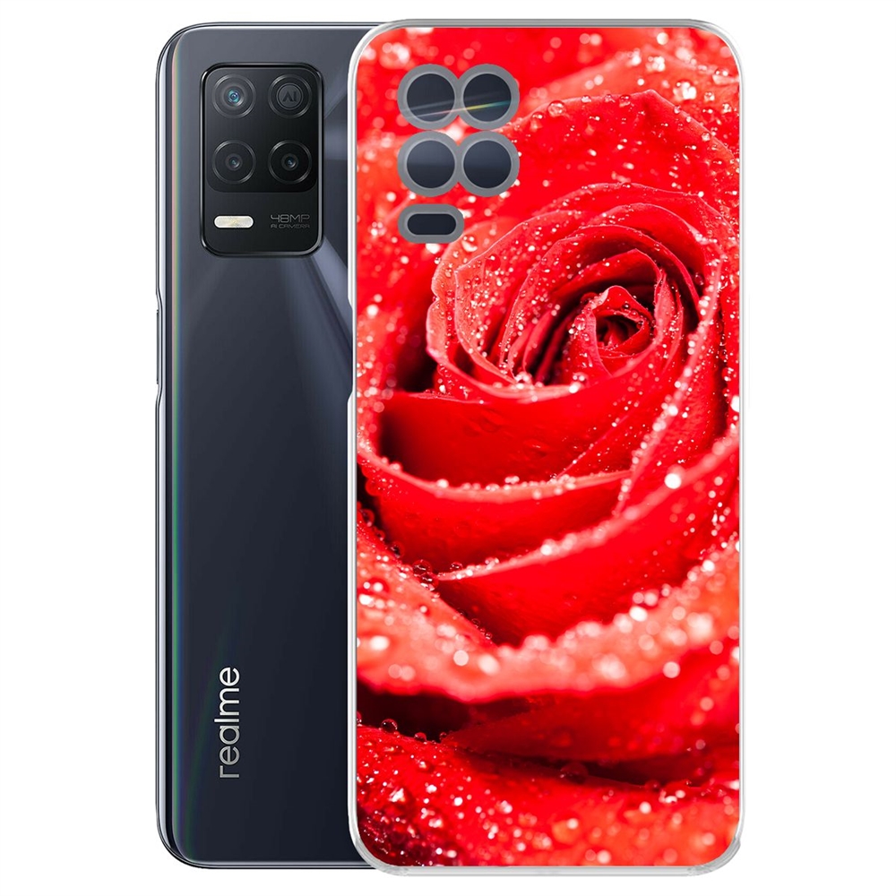 фото Чехол-накладка krutoff clear case роза для realme 8 5g