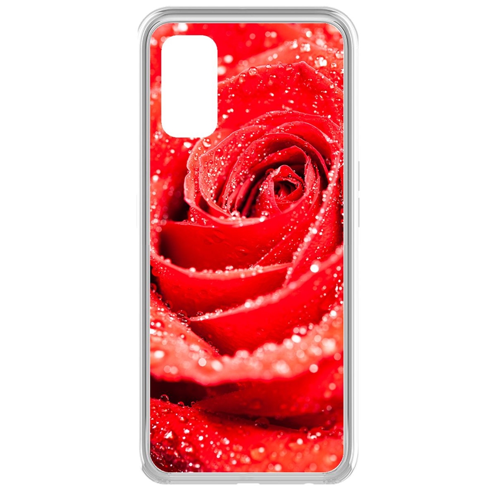 фото Чехол-накладка krutoff clear case роза для realme 7 pro