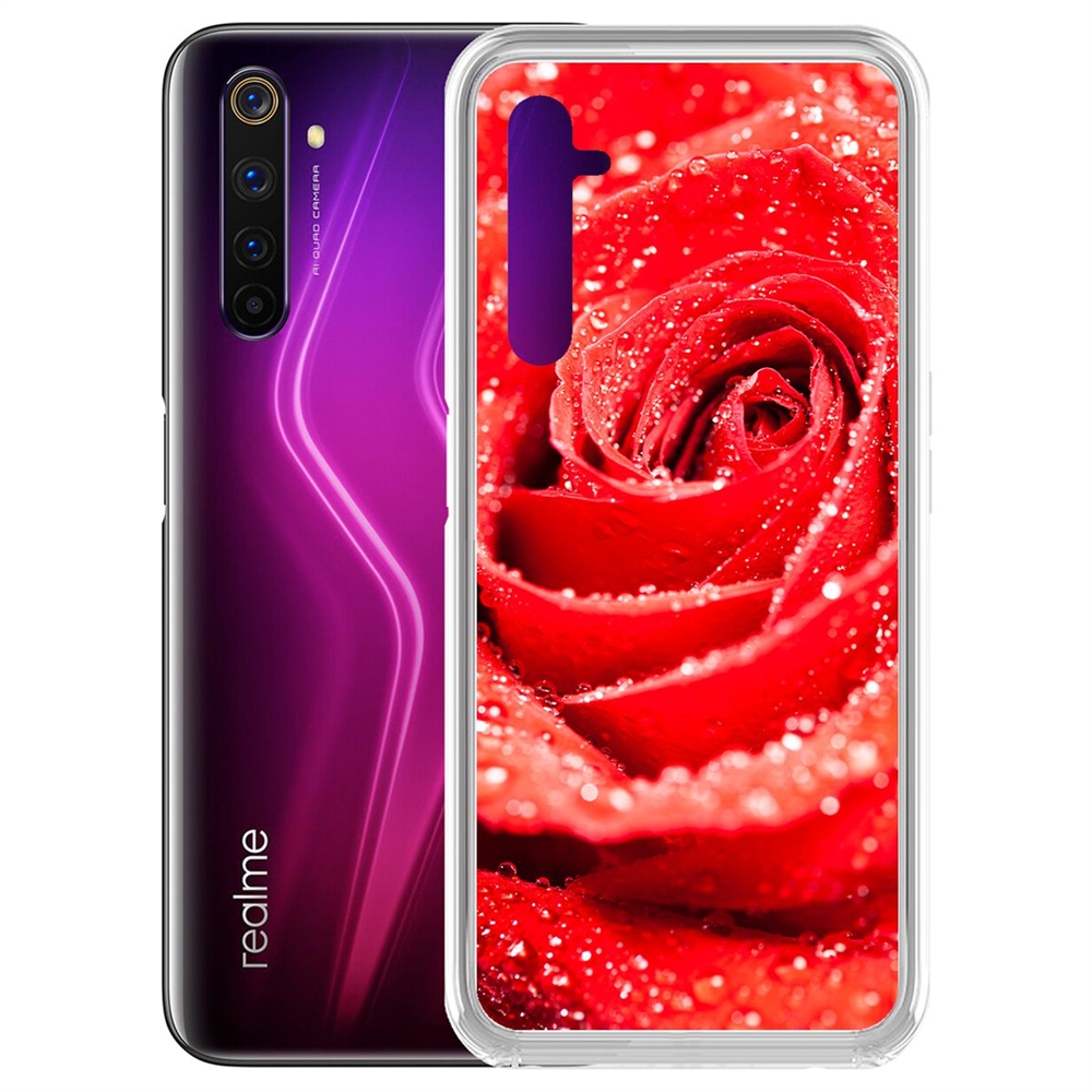 фото Чехол-накладка krutoff clear case роза для realme 6 pro