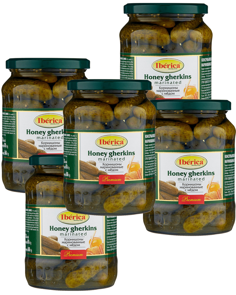 

Корнишоны Iberica Маринованные с Медом 720 мл в - 5 шт