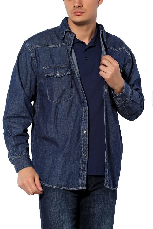 

Джинсовая рубашка мужская Montana 11058SW синяя XL, 11058SW