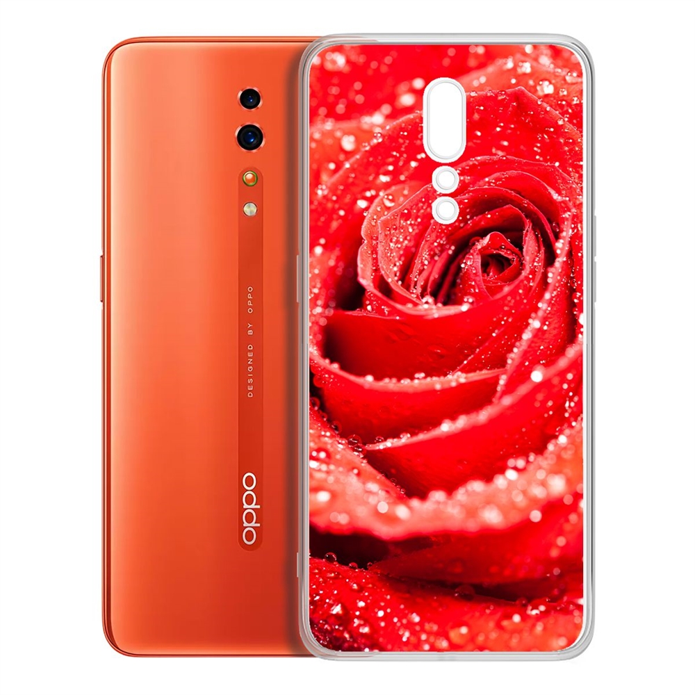 фото Чехол-накладка krutoff clear case роза для oppo reno z