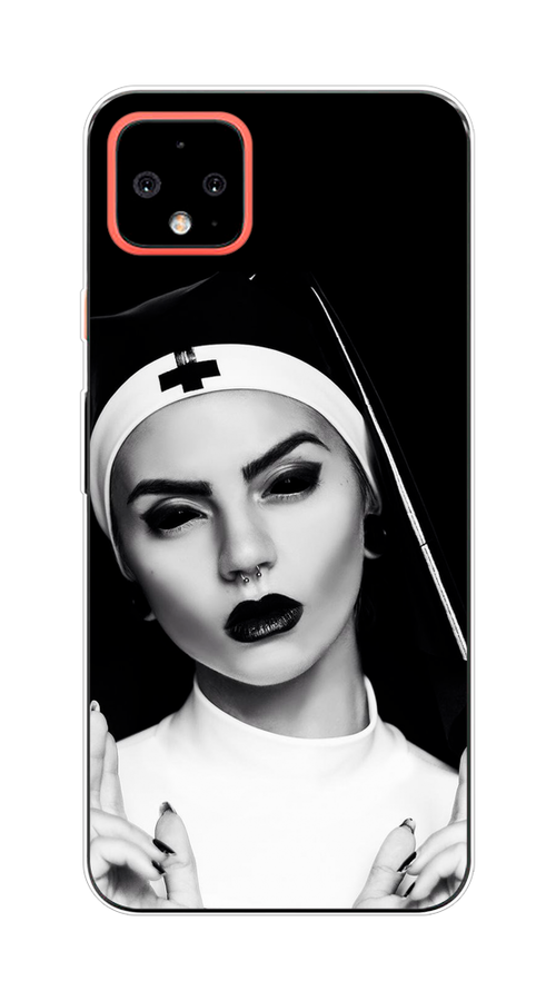 

Чехол Awog на Google Pixel 4 XL "Черная монашка", Разноцветный, 270550-9