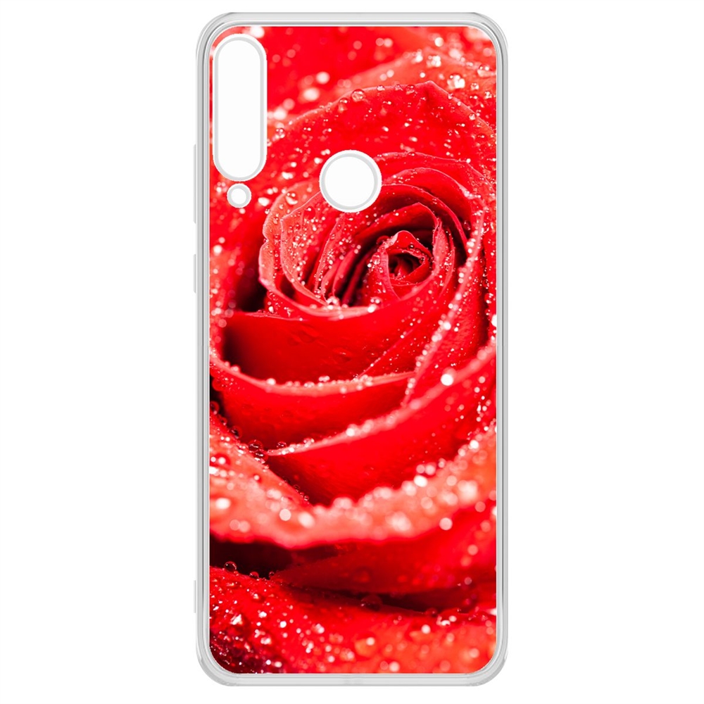 фото Чехол-накладка krutoff clear case роза для huawei y6p