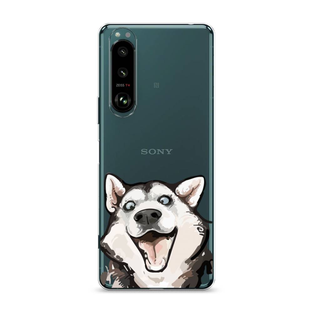 фото Силиконовый чехол "радостный хаски" на sony xperia 1 iii awog